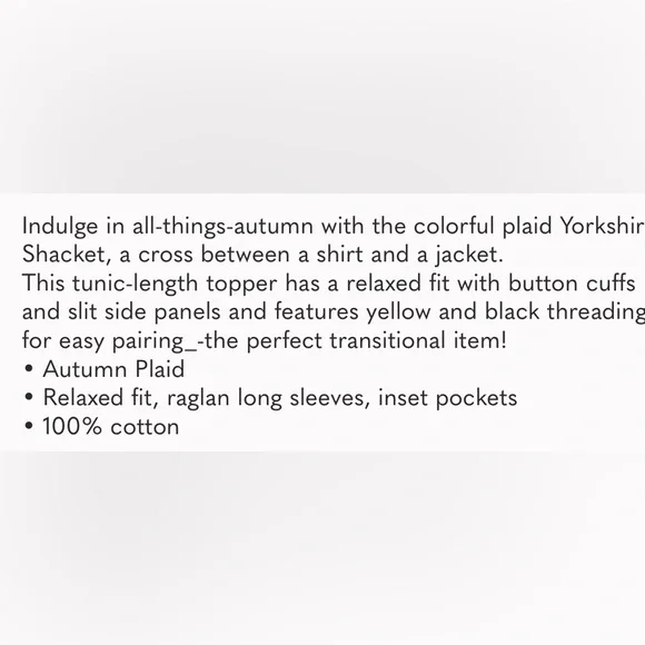 NWT | Cabi 4298 Yorkshire Shacket - Picture 4 of 5